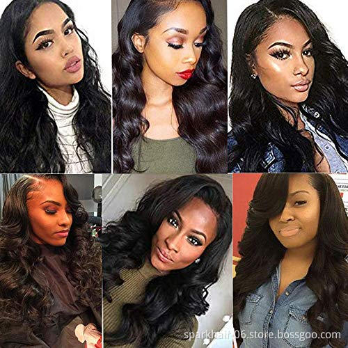 HD Lace Wig Natural Black Bodywave HD Lace Front Wig Pre Plucked 180% Density HD Lace Front Wigs Transparent